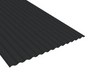 Corrugated Profile Steel Sheet - 13.5x3" - 0.5mm Thick - Plastic Coated - Black