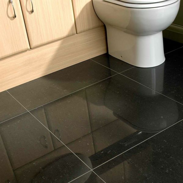 Gems Lounge Stone Effect Polished Black - 600x600 - Individual Tile