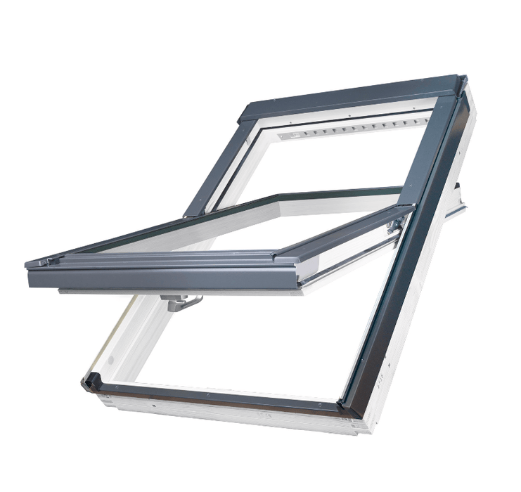 Centre Pivot Roof Window – White Acrylic Coated Pine (94cm x 160cm)