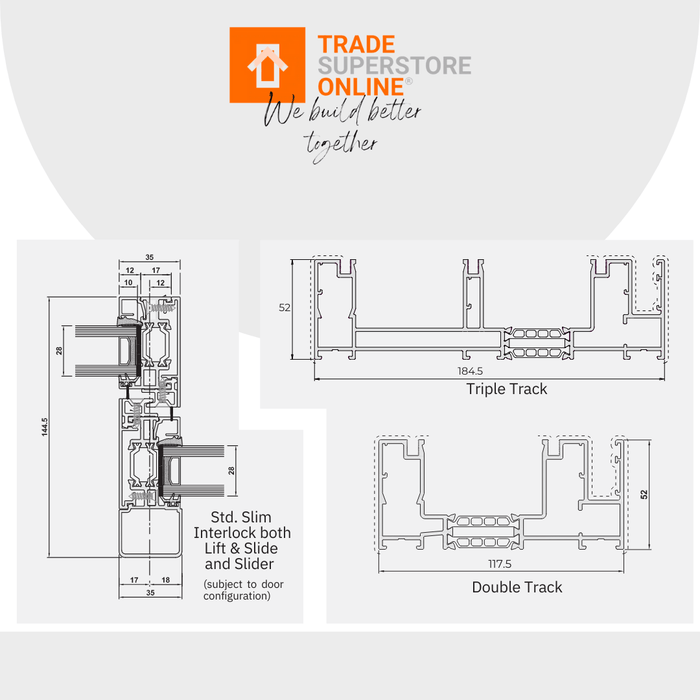 Anthracite Grey Aluminium Sliding Doors (6m x 2.1m) - Visoglide Plus