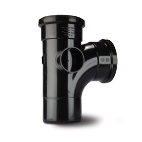 110mm Double Socket 92.5° Soil Branch Black
