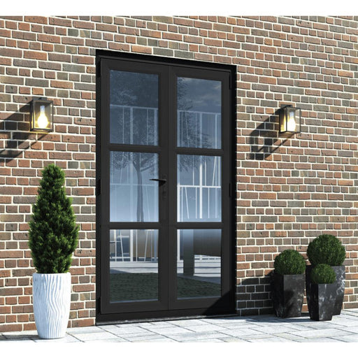 1200mm Black PVCu Heritage French Door