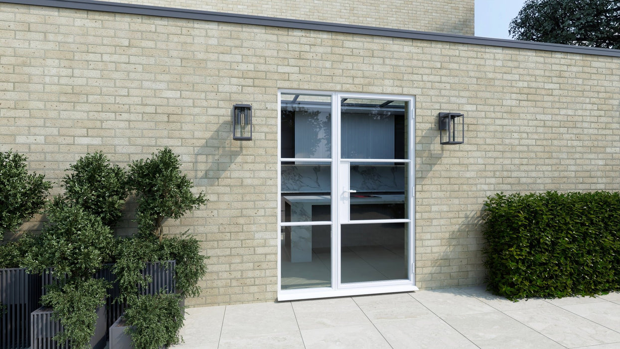 2000mm White Aluminium Heritage Single Door with Side Window