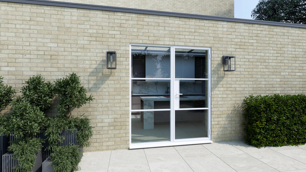1500mm White Heritage Aluminium French Doors