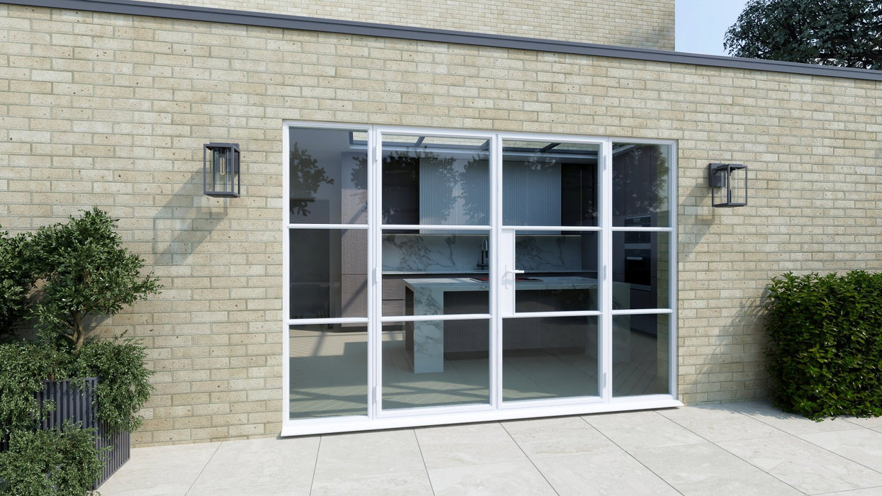 2200mm White Aluminium Heritage French Door set
