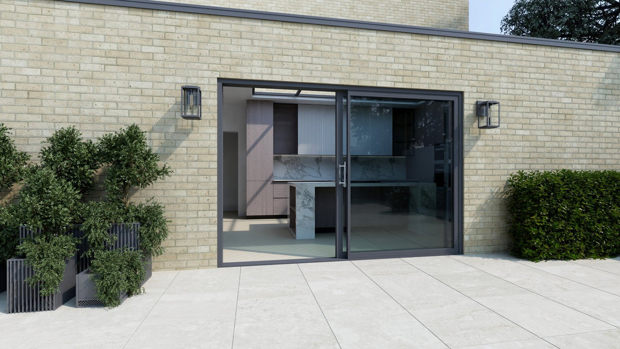 Anthracite Grey Aluminium Sliding Doors (2.7m x 2.1m) - Visoslide 2000