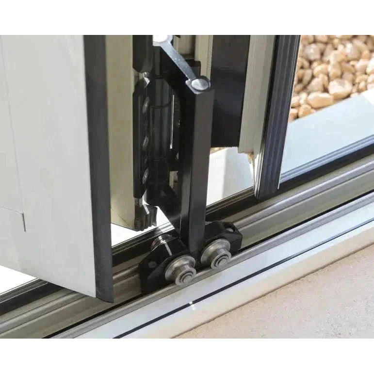 1300mm Black Aluminium Bifold Door Smart System - 2 sections