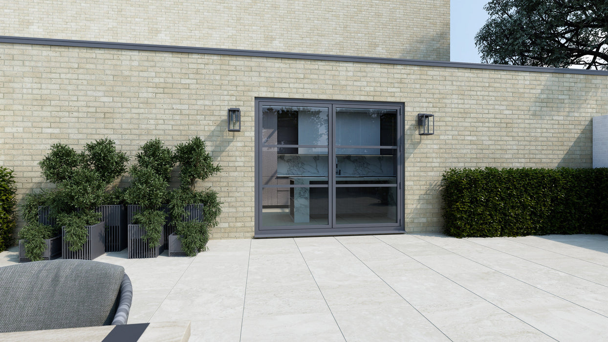 1400mm Anthracite Grey Heritage Visofold 1000 Bifold Door - 2 sections