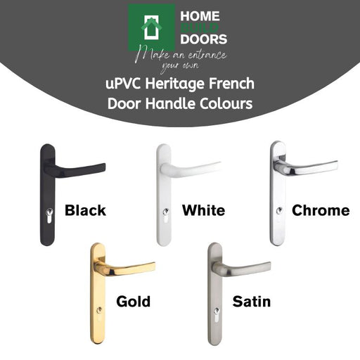 1500mm Black PVCu Heritage French Door