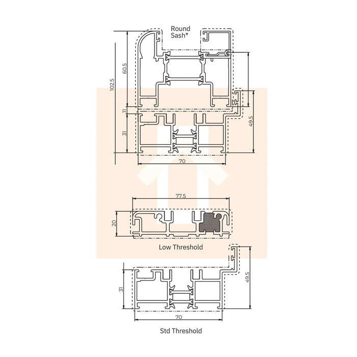 1300mm Black Aluminium Bifold Door Smart System - 2 sections