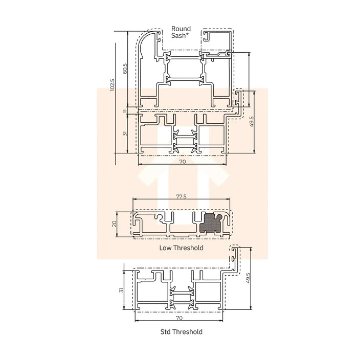 1300mm Black Aluminium Bifold Door Smart System - 2 sections