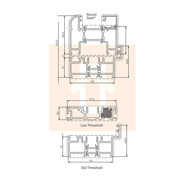1300mm Black Aluminium Bifold Door Smart System - 2 sections