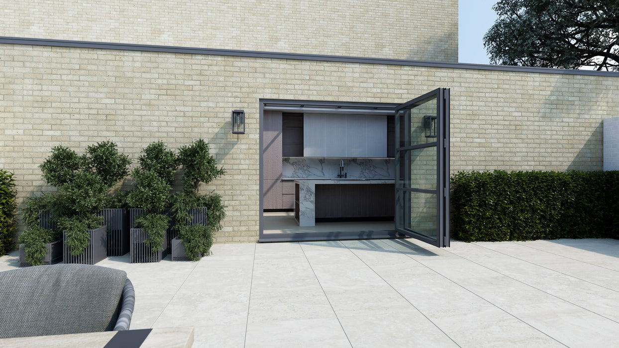 2300mm Anthracite Grey Heritage Visofold 1000 Bifold Door - 2 sections