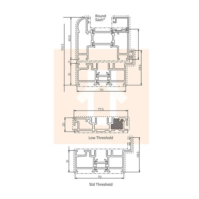 1300mm Black Aluminium Bifold Door Smart System - 2 sections
