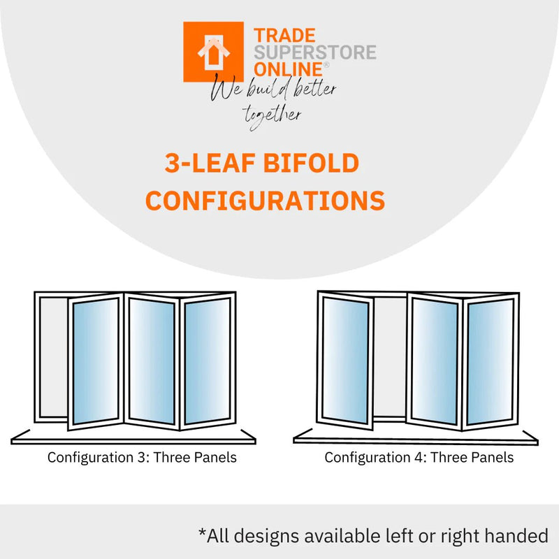 Black Aluminium Bifold Door SMART system - 3 sections