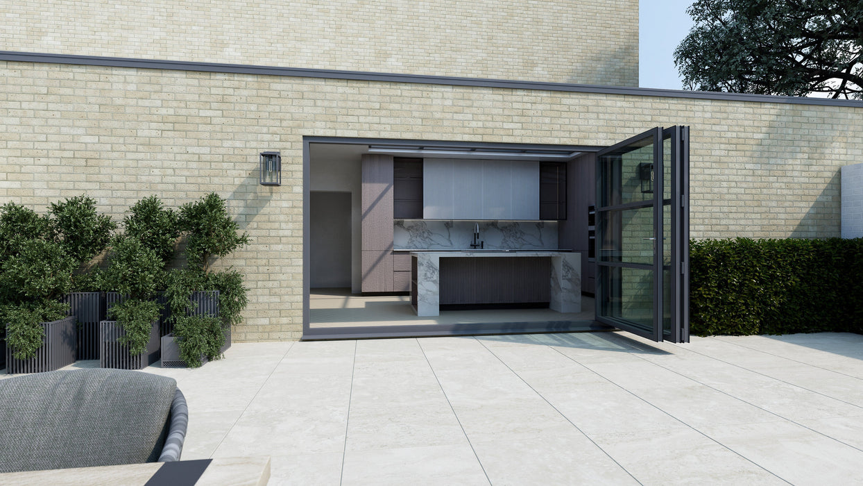 3300mm Anthracite Grey Heritage Visofold 1000 Bifold Door - 3 sections