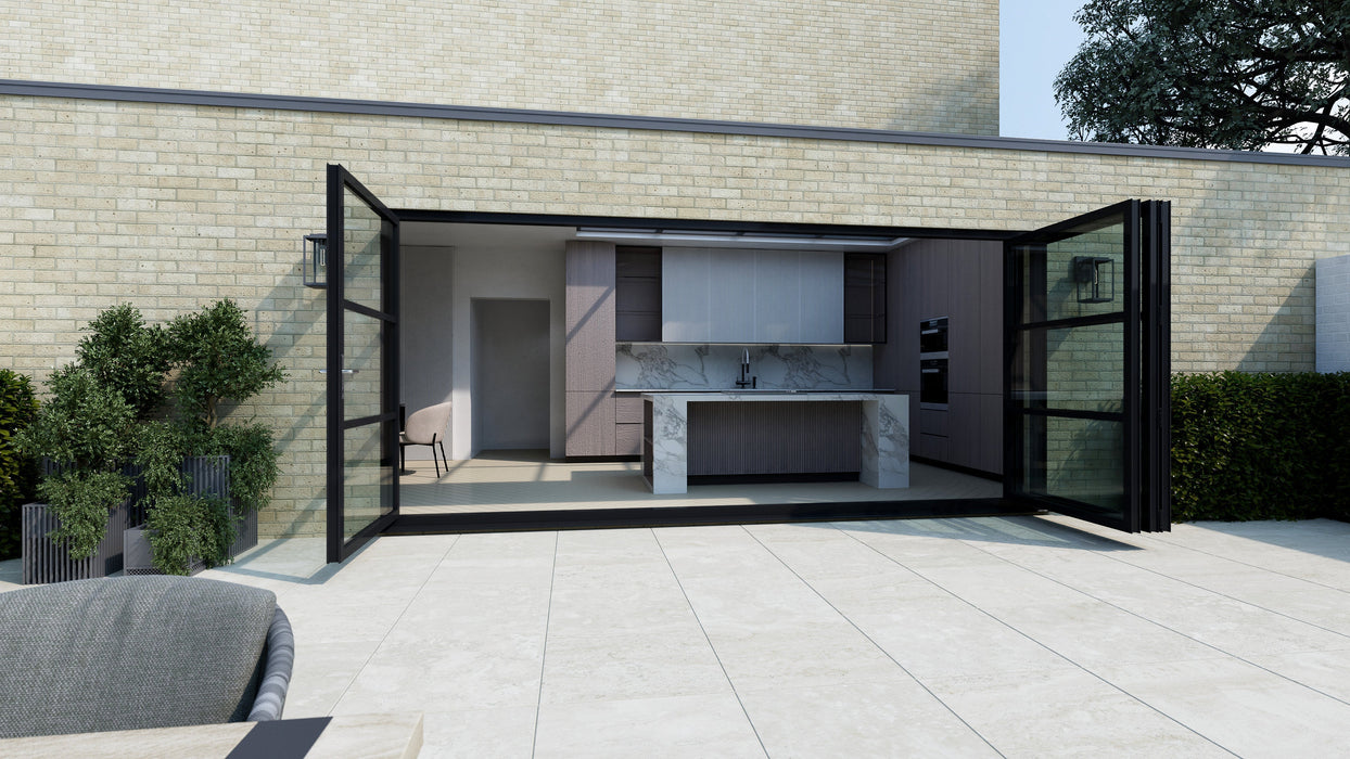 3600mm Black Heritage Visofold 1000 Bifold Door - 4 sections