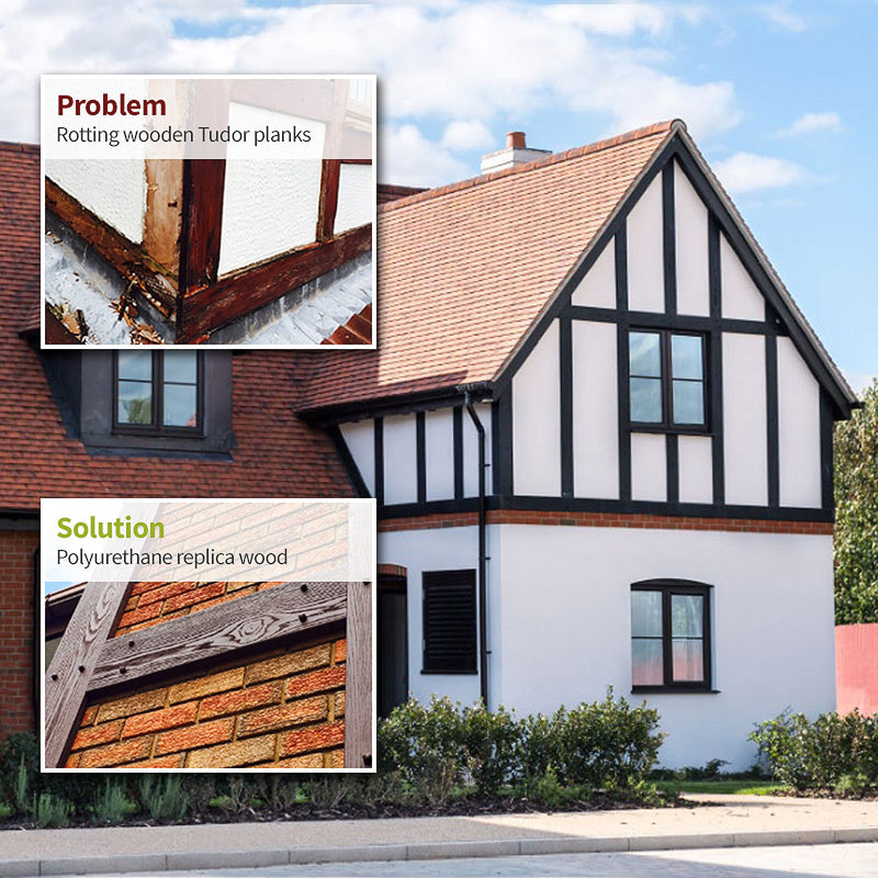 Replica wood tudor board sample