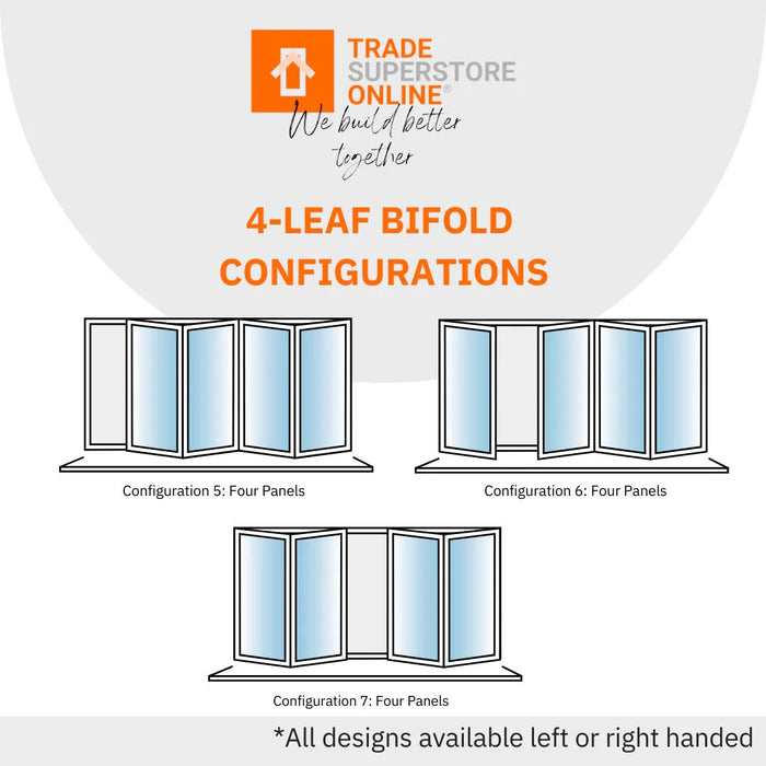 Anthracite Grey Aluminium Bifold Door SMART system - 4 sections