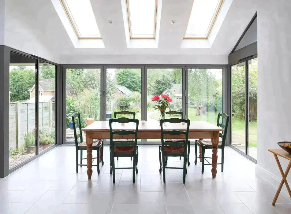 3200mm Anthracite Grey Aluminium Bifold Door SMART system - 4 sections