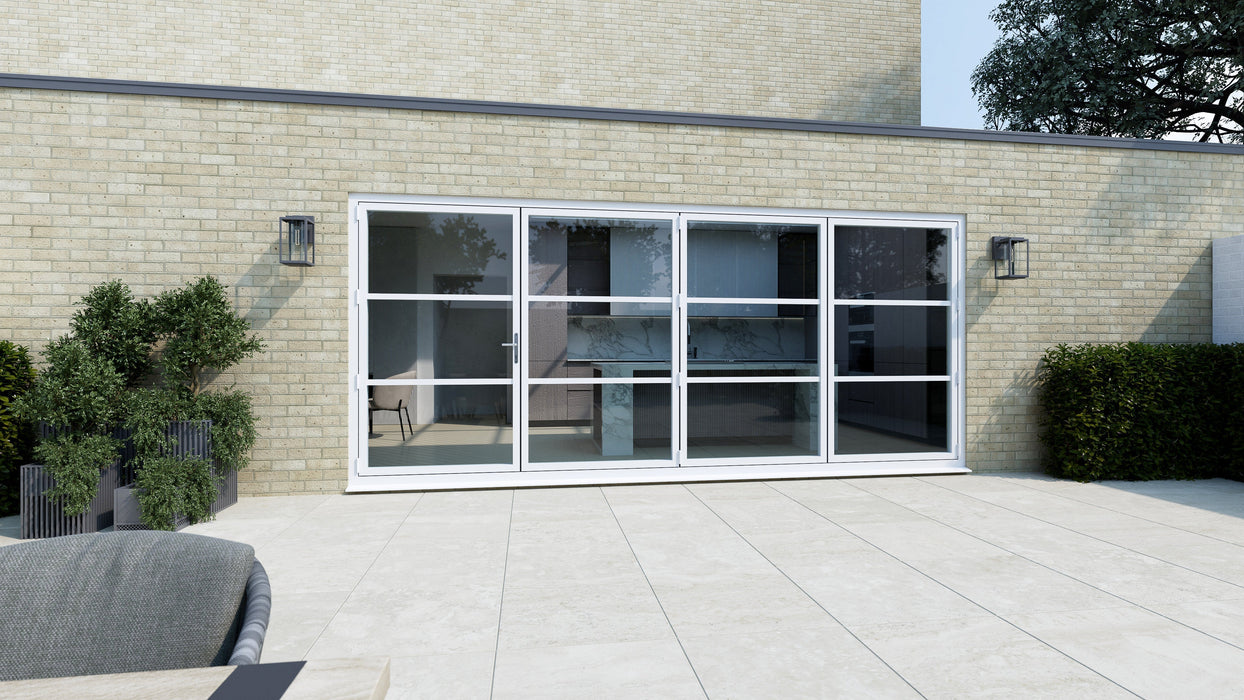 4600mm White Heritage Visofold 1000 Bifold Door - 4 sections