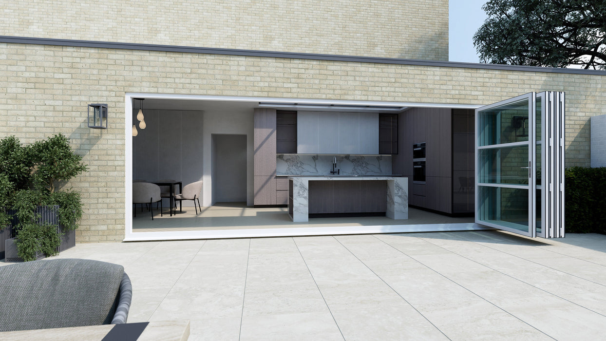 4800mm White Heritage Visofold 1000 Bifold Door - 5 sections