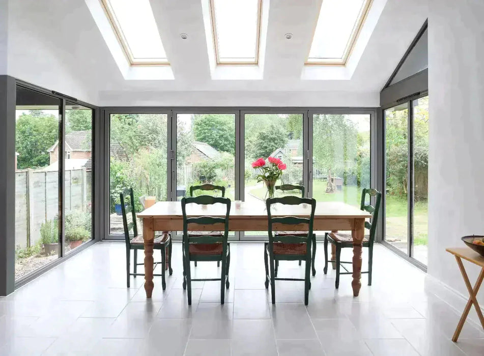4200mm Anthracite Grey Aluminium Bifold Door SMART system - 5 sections