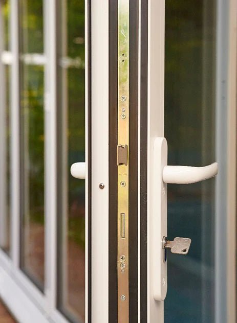 Black on White Aluminium Bifold Door SMART system - 3 sections