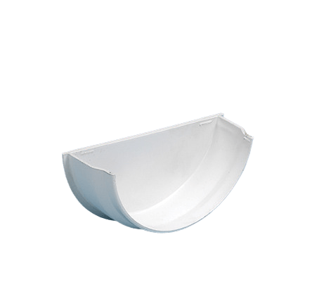 White Half Round Internal Stop End