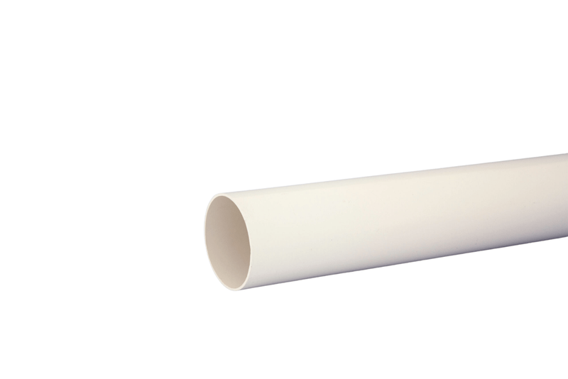 White Round Gutter Downpipe 4m
