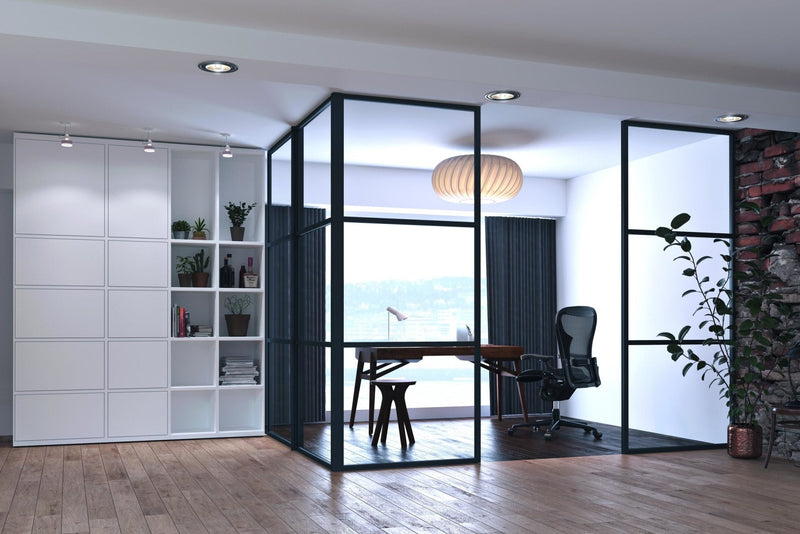 2600mm Black Internal Aluminium Sliding Door - AluSpace Internal Screening System