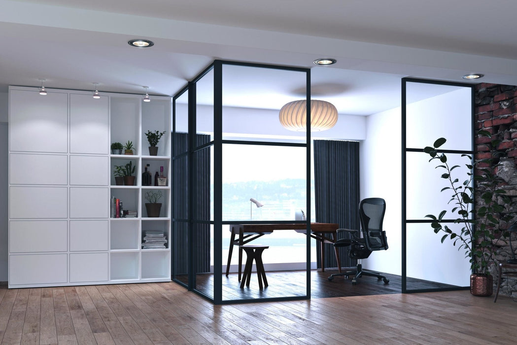 3300mm Black Internal Aluminium Sliding Door - AluSpace Internal Screening System