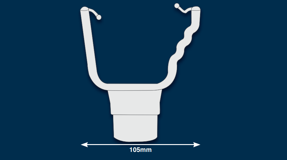 White Klassic Ogee 135° Internal Angle