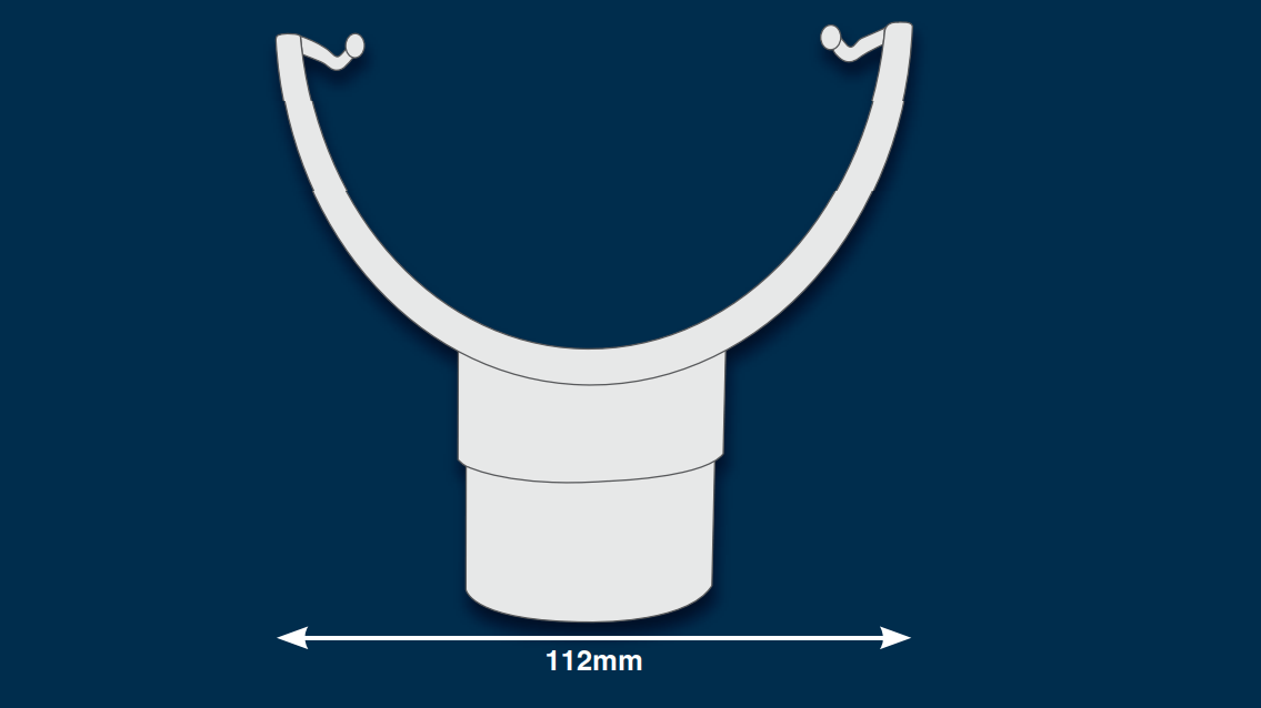 White Round Gutter Downpipe 2.5m