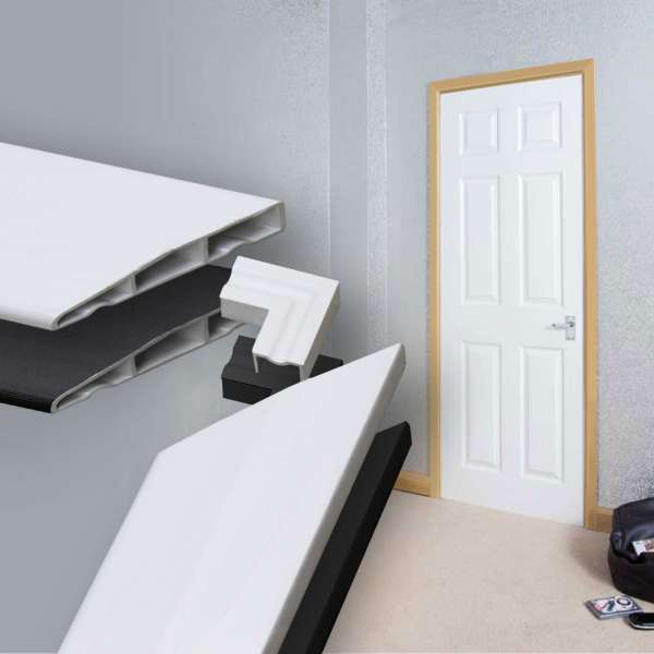 90° Roomline Door Architrave Trim Kit in White Satin - 60 Piece
