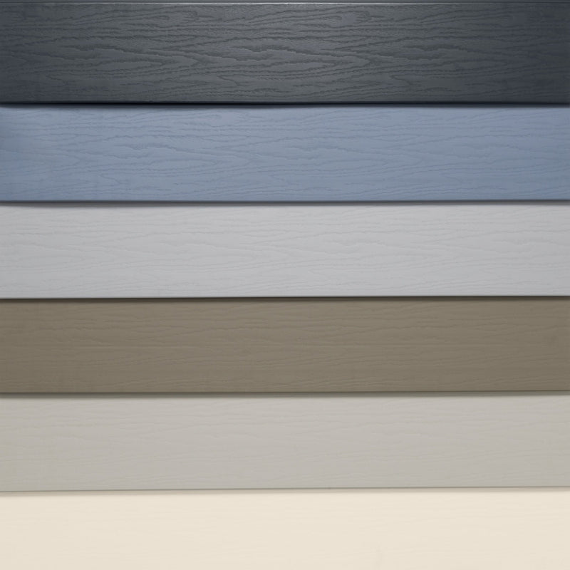 Coastline Horizontal Composite Cladding 203mm (5m length) - Anthracite Grey, Moondust Grey, Oyster White, Pigeon Blue, Soft Green, Taupe