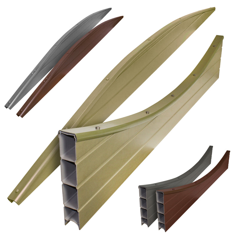 Graphite Eco Fence Panel Concave Top