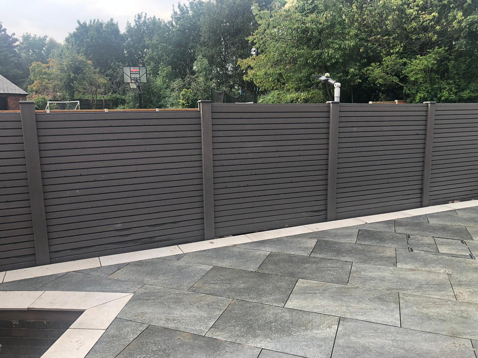 Composite Inter Fence Post (1.94m) - Walnut