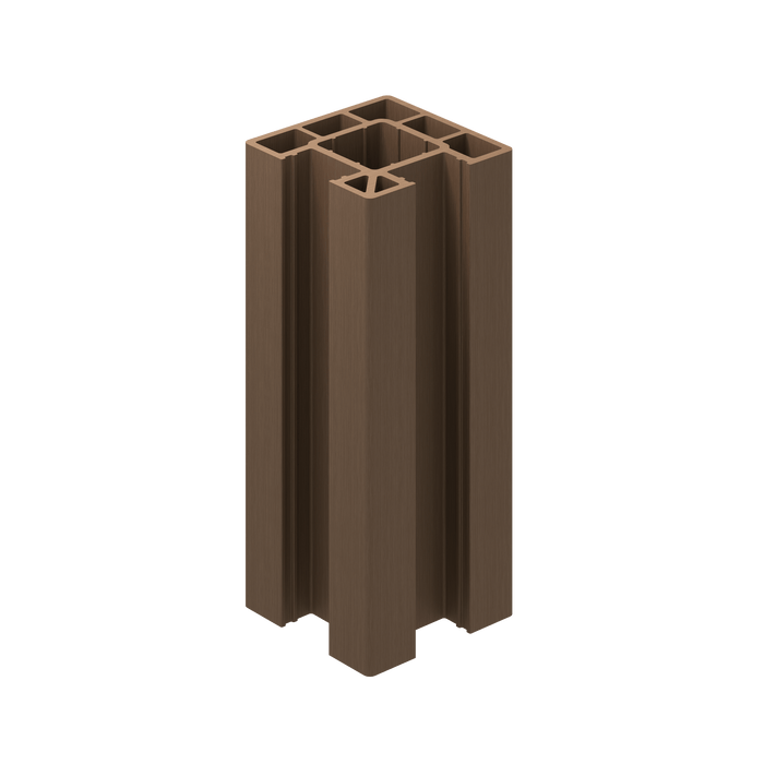 Composite Fence Corner Post (1.94m) - Walnut