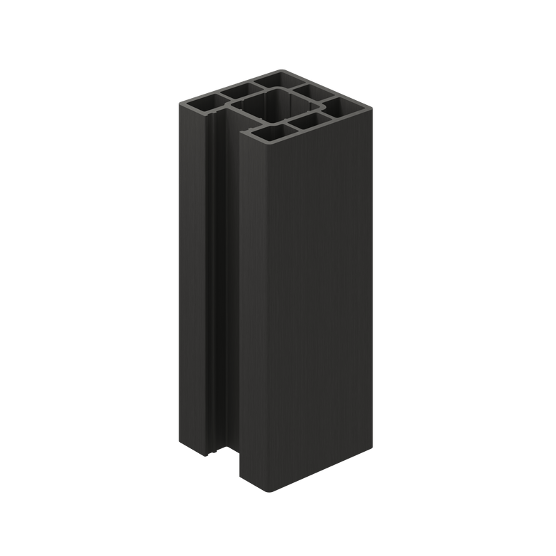 Wood Composite End Post 125x125x1940mm Charcoal