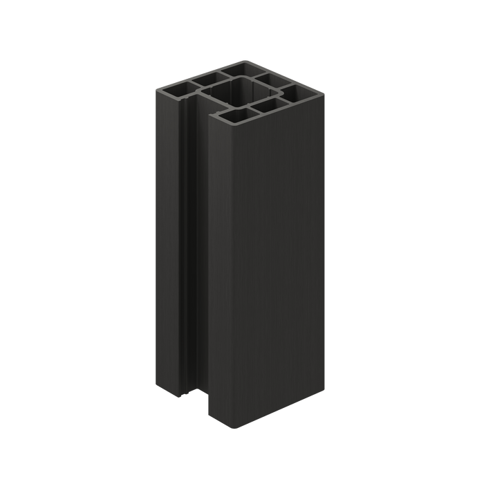 Wood Composite End Post 125x125x1940mm Charcoal