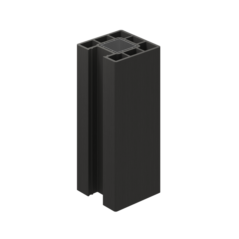 Wood Composite End Post 125x125x1940mm Charcoal