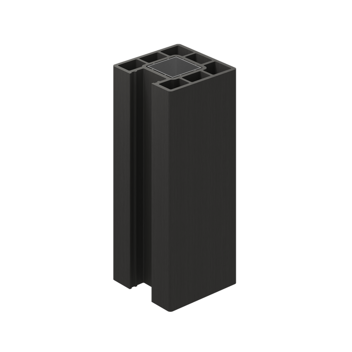 Wood Composite End Post 125x125x1940mm Charcoal