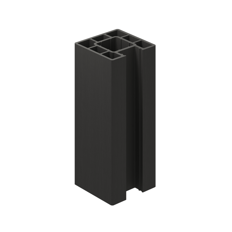 Wood Composite End Post 125x125x1940mm Charcoal