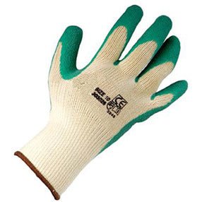 Green Latex Palm Builders Grip Gloves