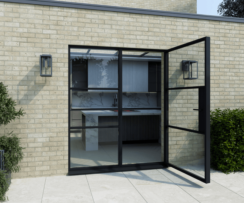 1700mm Black Heritage Aluminium French Doors