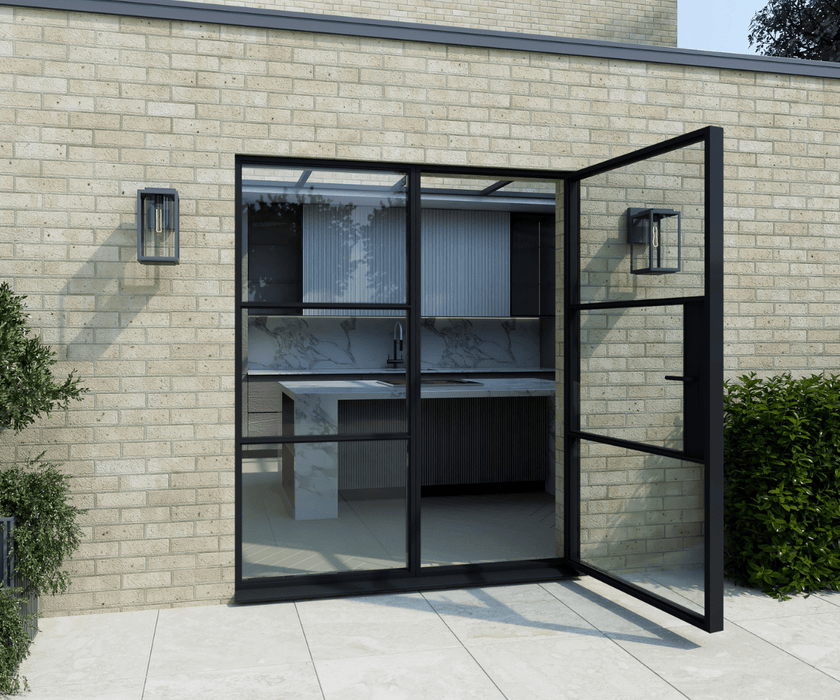1300mm - Black Heritage Aluminium French Doors