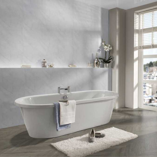 Basix Pastel Grey Marble High Gloss Internal Cladding in bathroom