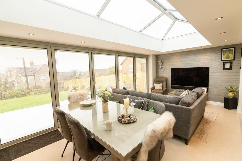 Anthracite Grey on White Wendland UPVC Roof Lantern – Ambi-Blue or Clear Glass