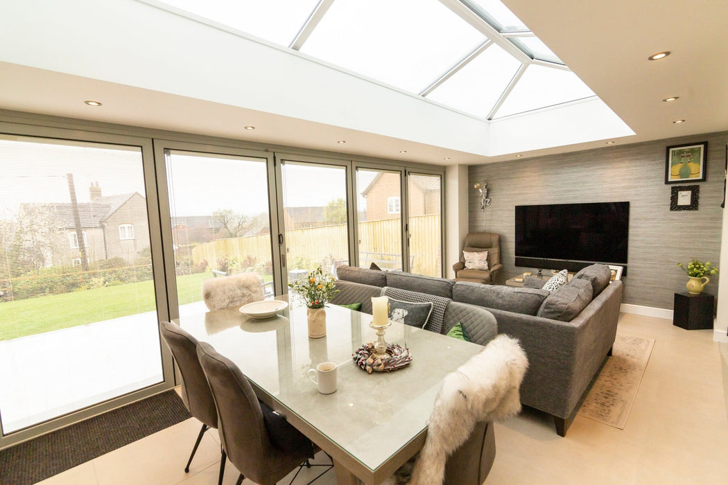 Anthracite Grey on White Wendland UPVC Roof Lantern – Ambi-Blue or Clear Glass